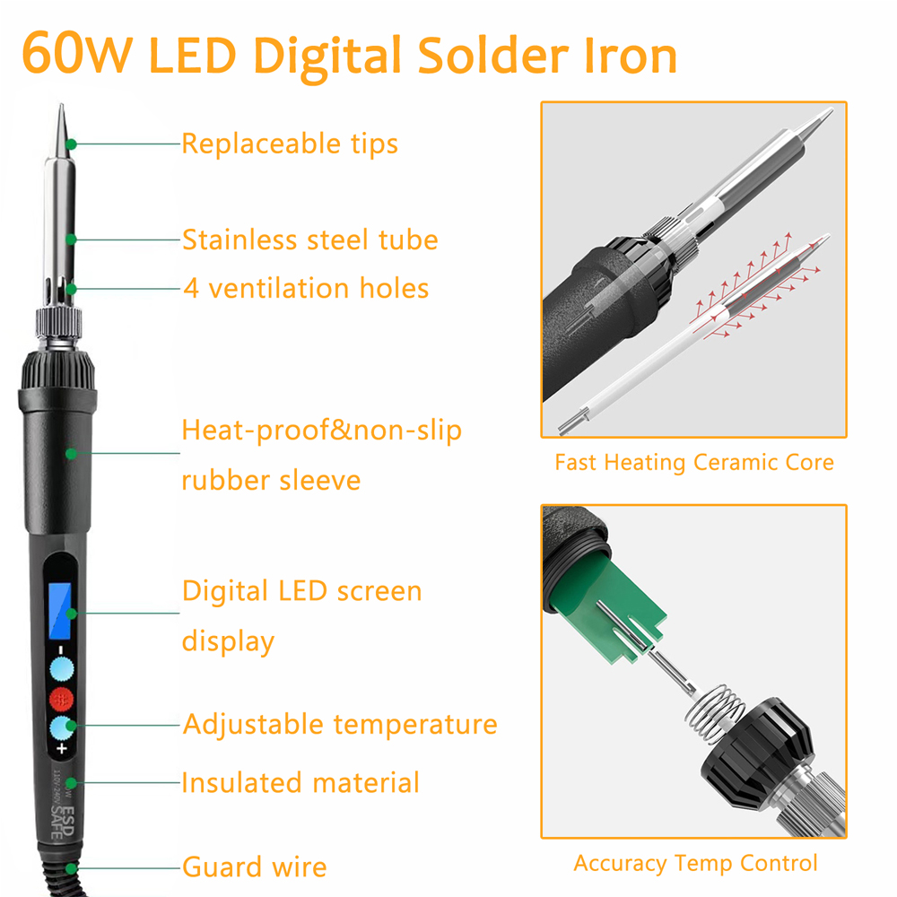 Heat Insert Nut Iron Tip Hot M - Electronics Repair Kit With Soldering Iron review and price
