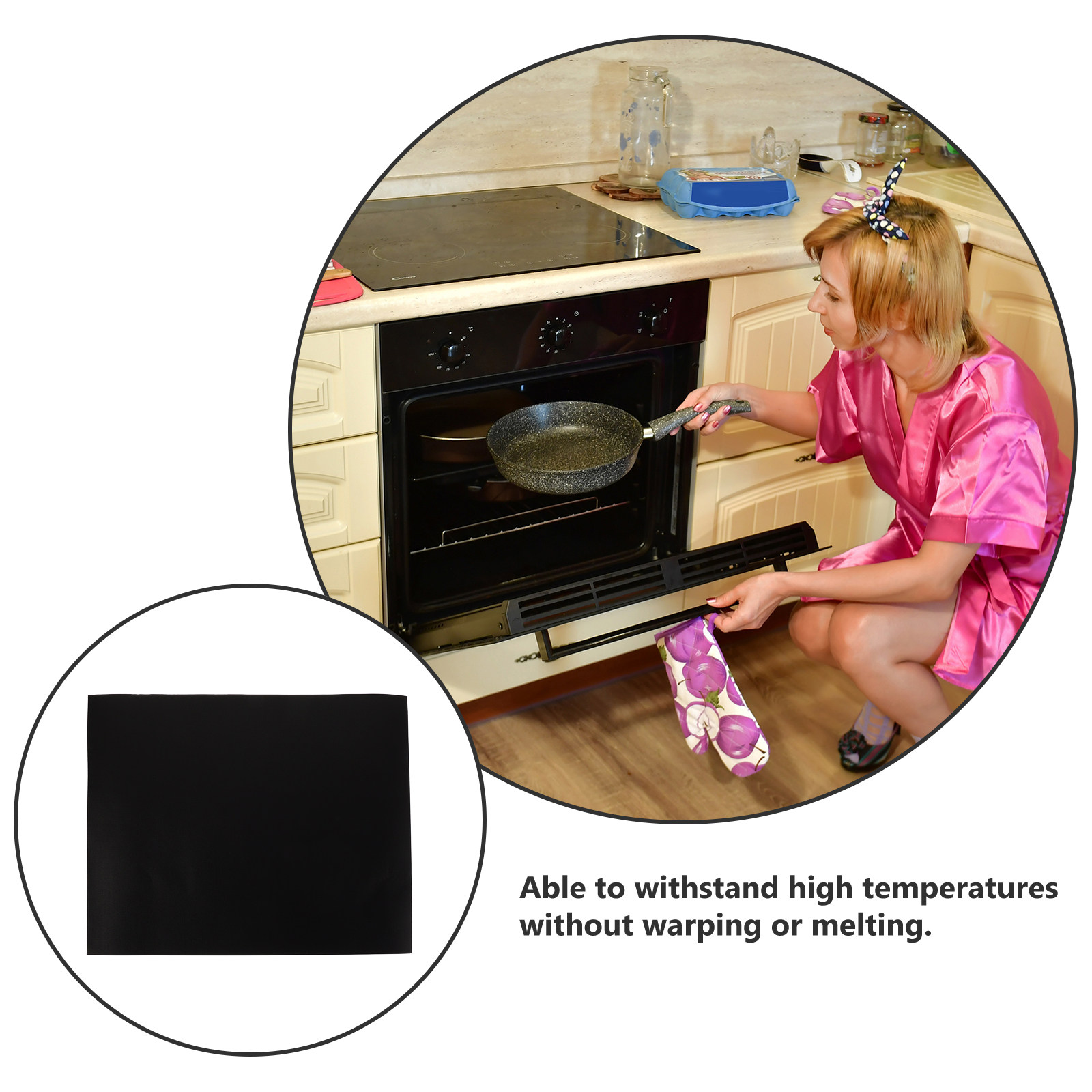 4Pcs Silicone Oven Liners for  - Heat Mat Silicone review and price