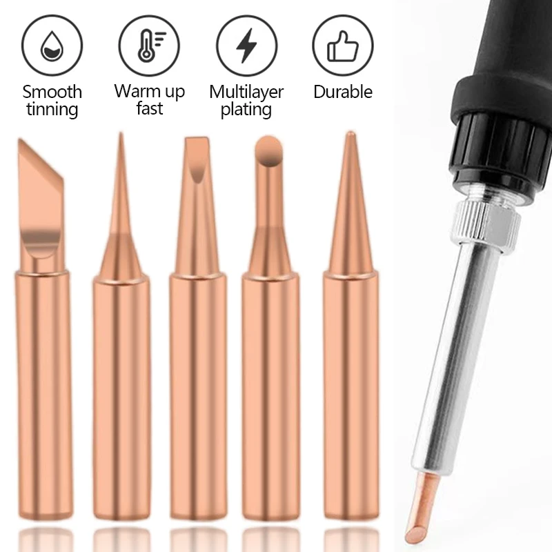 5PCS/Lot Pure Copper Soldering - Electronics Repair Kit With Soldering Iron review and price