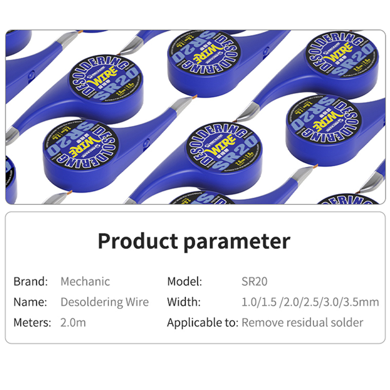 MECHANIC SR20 Desoldering Wire - Solder Wick Braid review and price