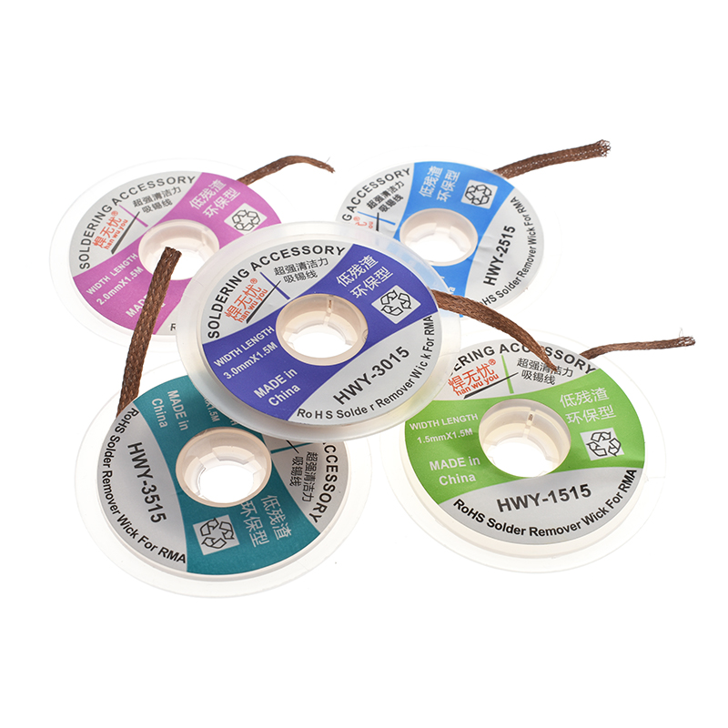 DIY 1.5mm 2mm 2.5mm 3mm 3.5mm  - Solder Wick Braid review and price